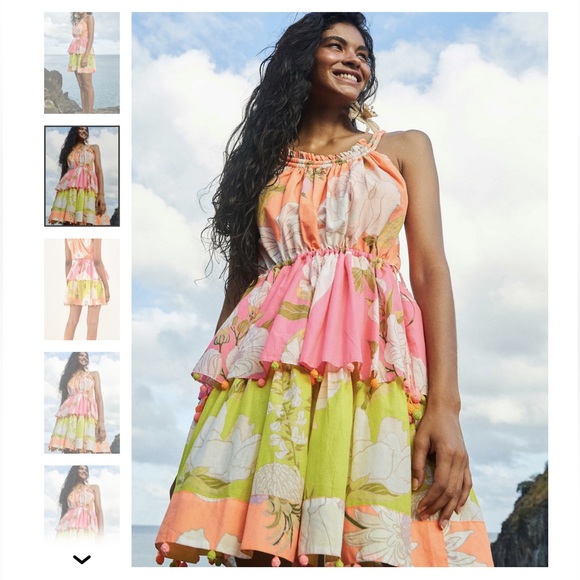 FARM Rio Dresses & Skirts - Farm Rio MIXED NEON GARDEN MINI DRESS Size Large